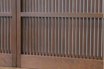 古民具・骨董　古い木の格子戸4枚セット(引き戸・建具)