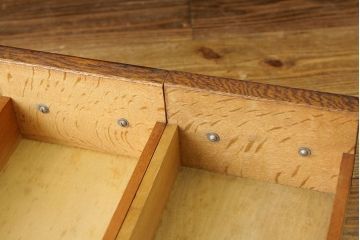 アンティーク家具　古民具・骨董　1960年代ナラ材大型カードケース(引き出し・ドロワー、図書館、図書室)