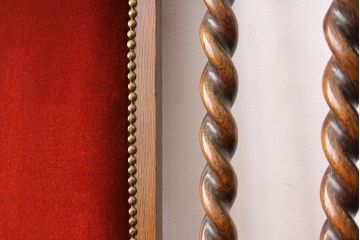 アンティーク家具　★海外輸入品　重厚なオークの高級ダイニングチェア2脚セット?