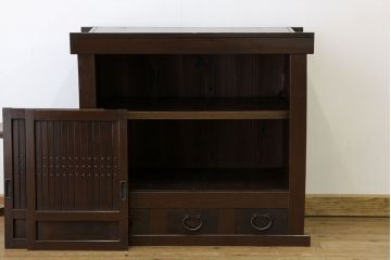 アンティーク家具　古民具・骨董　シックな三尺近江水屋箪笥(サイドボード)?