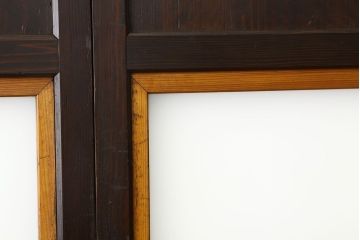 ★アンティーク　使い込まれたガラス入り帯戸2枚セット(ガラス帯戸、扉・板戸)
