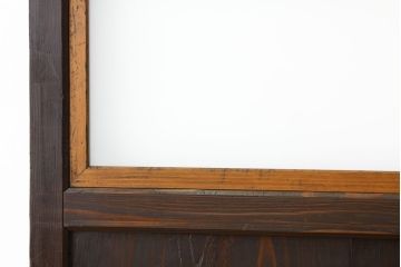 ★アンティーク　使い込まれたガラス入り帯戸2枚セット(ガラス帯戸、扉・板戸)