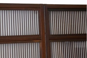 古民具・骨董 味わい深いガラス入り格子戸5枚セット(引き戸)