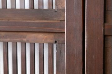 古民具・骨董 味わい深いガラス入り格子戸5枚セット(引き戸)