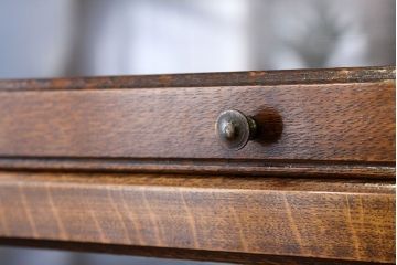 アンティーク家具　イギリスアンティーク オーク材の希少な5段スタッキングブックケース(本箱)