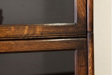 アンティーク家具　イギリスアンティーク オーク材の希少な5段スタッキングブックケース(本箱)