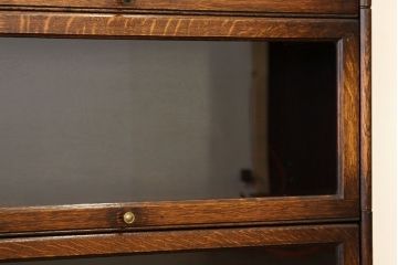 アンティーク家具　イギリスアンティーク オーク材の希少な5段スタッキングブックケース(本箱)
