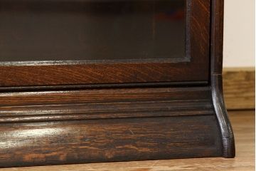 アンティーク家具　イギリスアンティーク オーク材の希少な5段スタッキングブックケース(本箱)