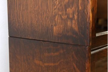 アンティーク家具　イギリスアンティーク オーク材の希少な5段スタッキングブックケース(本箱)