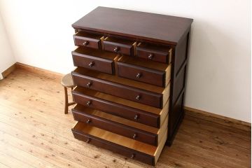 中古　北海道民芸家具チェスト(箪笥)(定価241500円)