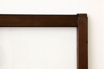 アンティーク　古い木の小さなガラス戸2枚(引き戸)