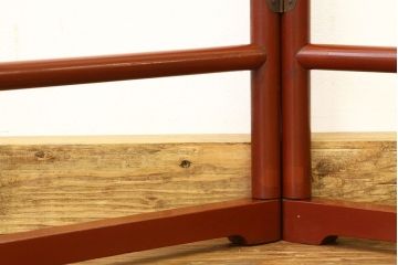 アンティーク　シンプルな金蒔絵の衣桁(漆器衣絞掛けハンガー)