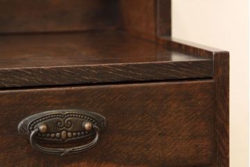 アンティーク家具　アンティーク　古いナラ材の上質な小引き出し付き電話台