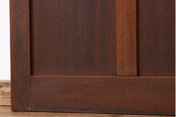 アンティーク　古い木のモールガラス観音開きドアセット(扉・建具)