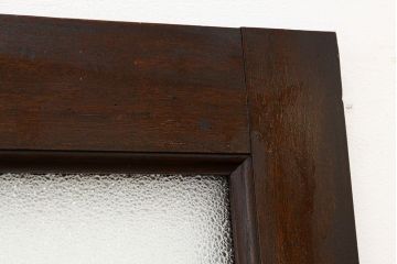 アンティーク　重厚なダイヤガラス入りドア(扉、建具)