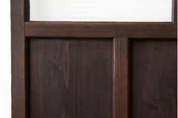 アンティーク　古い木のモールガラス1枚(扉・建具)