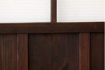 アンティーク　古い木のモールガラス1枚(扉・建具)