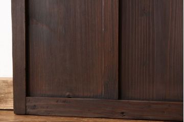 アンティーク　古い木のモールガラス1枚(扉・建具)