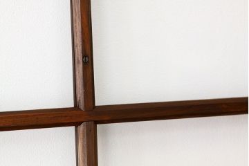昭和レトロ　古い木のダイヤガラス引き戸3枚セット(アンティークガラス戸)