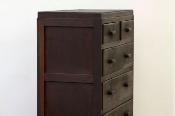 レトロ家具　昭和レトロ　使い込まれたアンティークチェスト(たんす・引き出し・ドロワー)