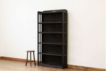 レトロ家具　★昭和レトロ　シックな透かし彫りデザイン本棚(飾り棚)