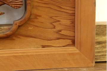 古民具・骨董　両面彫刻欄間2枚セット