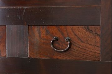 古民具・骨董　極上美品!京都産のぼり付き一間水屋箪笥(食器棚)