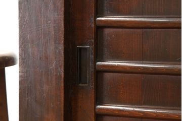 古民具・骨董　極上美品!京都産のぼり付き一間水屋箪笥(食器棚)
