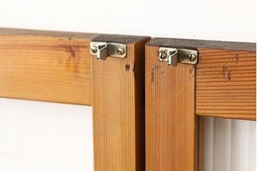 昭和レトロ　シンプルなモールガラス観音扉窓セット?