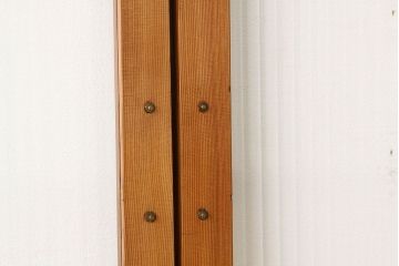 昭和レトロ　シンプルなモールガラス観音扉窓セット?