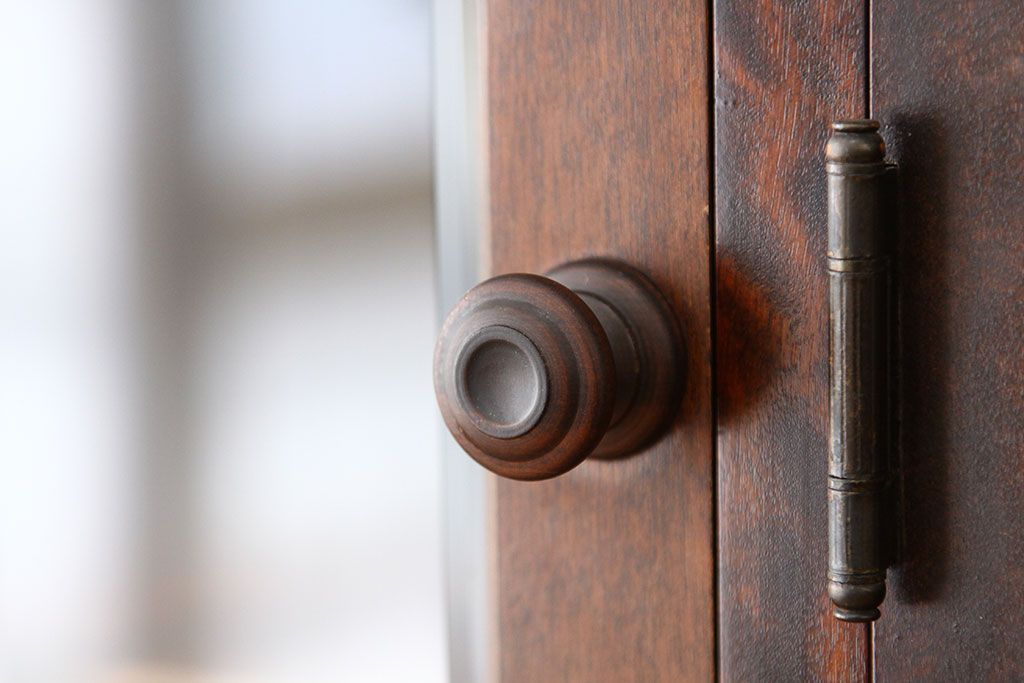 中古　北海道民芸家具　食器棚HM165定価42万円(収納棚)