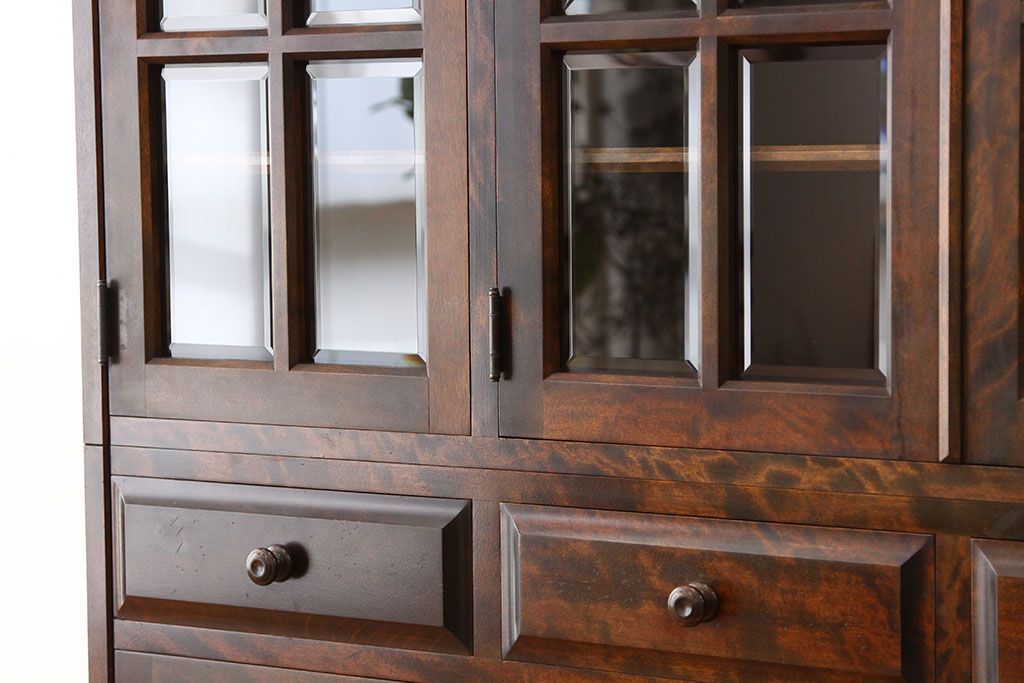 中古　北海道民芸家具　食器棚HM165定価42万円(収納棚)