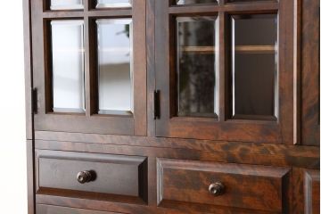 中古　北海道民芸家具　食器棚HM165定価42万円(収納棚)