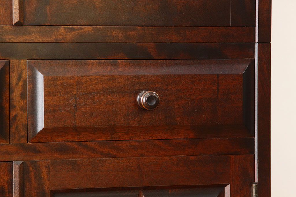 中古　北海道民芸家具　食器棚HM165定価42万円(収納棚)