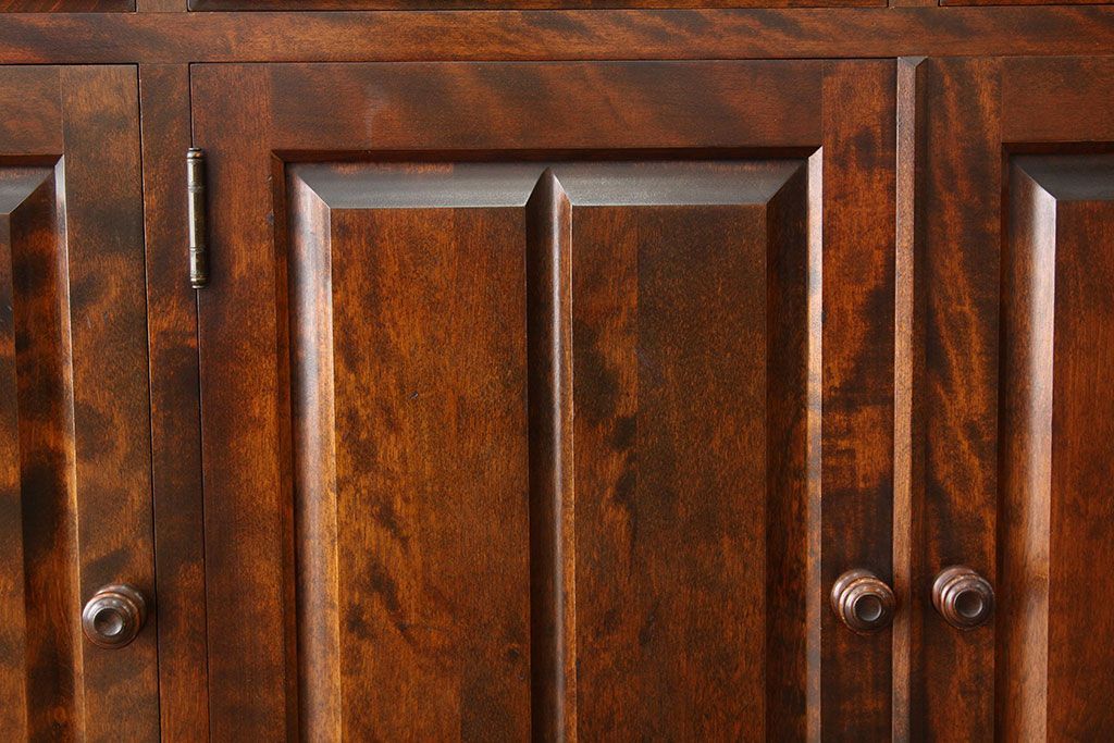 中古　北海道民芸家具　食器棚HM165定価42万円(収納棚)