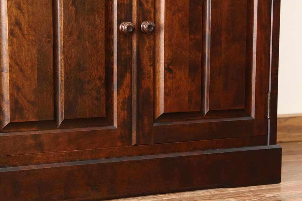 中古　北海道民芸家具　食器棚HM165定価42万円(収納棚)