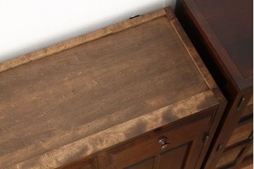 中古　北海道民芸家具　食器棚HM165定価42万円(収納棚)