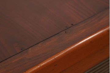 アンティーク家具　アンティーク　古い木のモールガラスローボード(リビングボード)