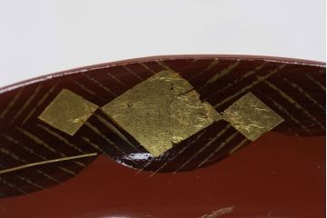 アンティーク　大正期!大内塗・古い蒔絵の木製　銘々皿小皿20枚(漆器)