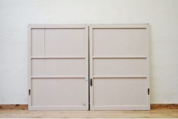 古いペイント引き戸2枚セット1