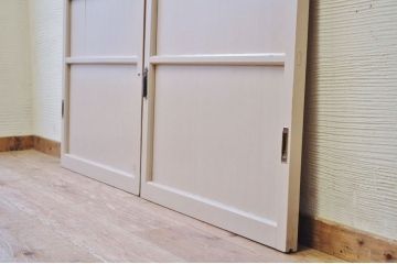 古いペイント引き戸2枚セット1
