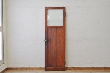古い木のガラスドアノブのモールガラスドア(扉)5