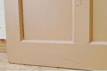 古いペイントのガラスドアノブの銀モールガラスドア(扉)7
