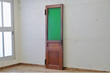 最高級 総欅材の古いお屋敷の色ガラスドア(扉)