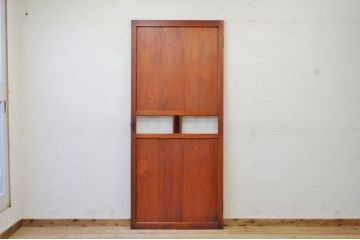 古い木の色ガラス入りドア(扉)