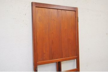 古い木の色ガラス入りドア(扉)