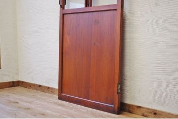 古い木の色ガラス入りドア(扉)