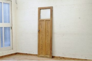 古い木味のガラスドアノブモールガラスドア(扉)4