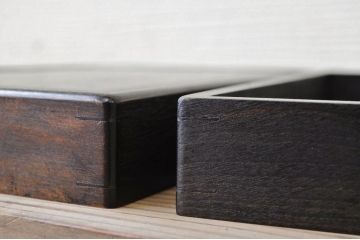アンティーク雑貨　時代物　古い唐木硯箱
