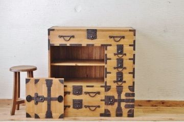 極上美品!明治時代　総桐関東帳場箪笥